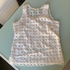 Solitaire White Tank Top size L
